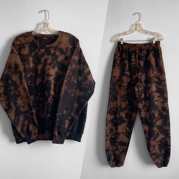 Gildan Pants - Black Bleach Dye Set - Large